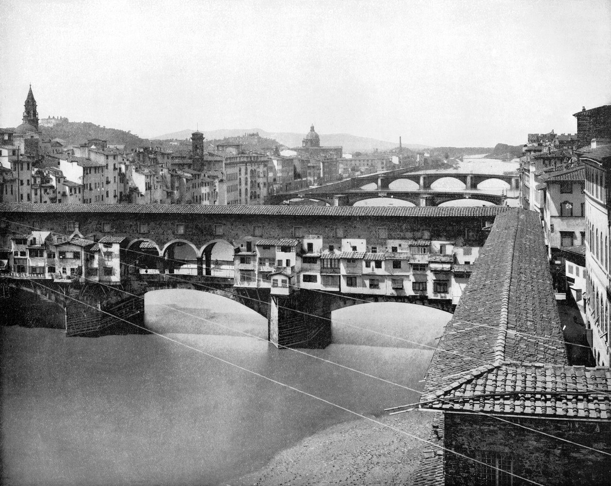 老桥，意大利佛罗伦萨，1893年。 作者 约翰·斯托达德