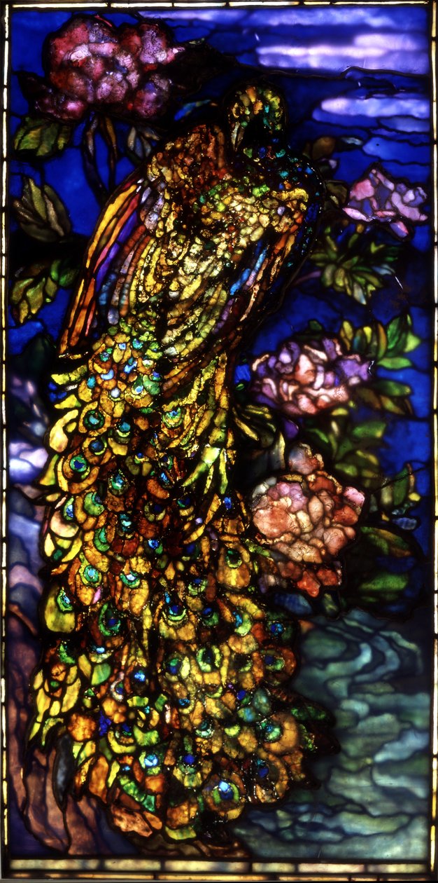 孔雀窗，1892-1908 作者 John La Farge或Lafarge