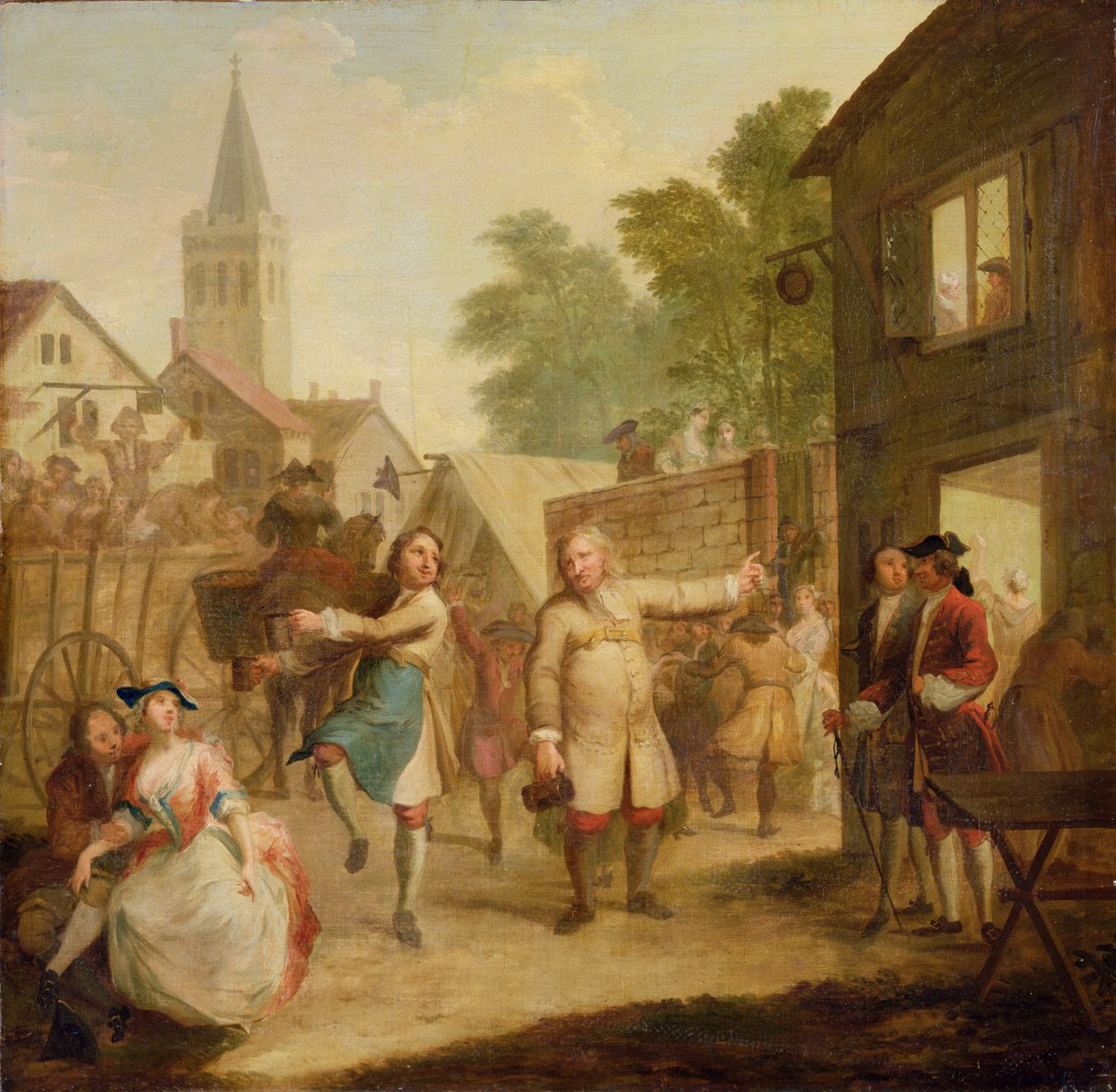 尽管有父亲，霍布仍继续跳舞，约1726年（布面油画） 作者 约翰·拉格里