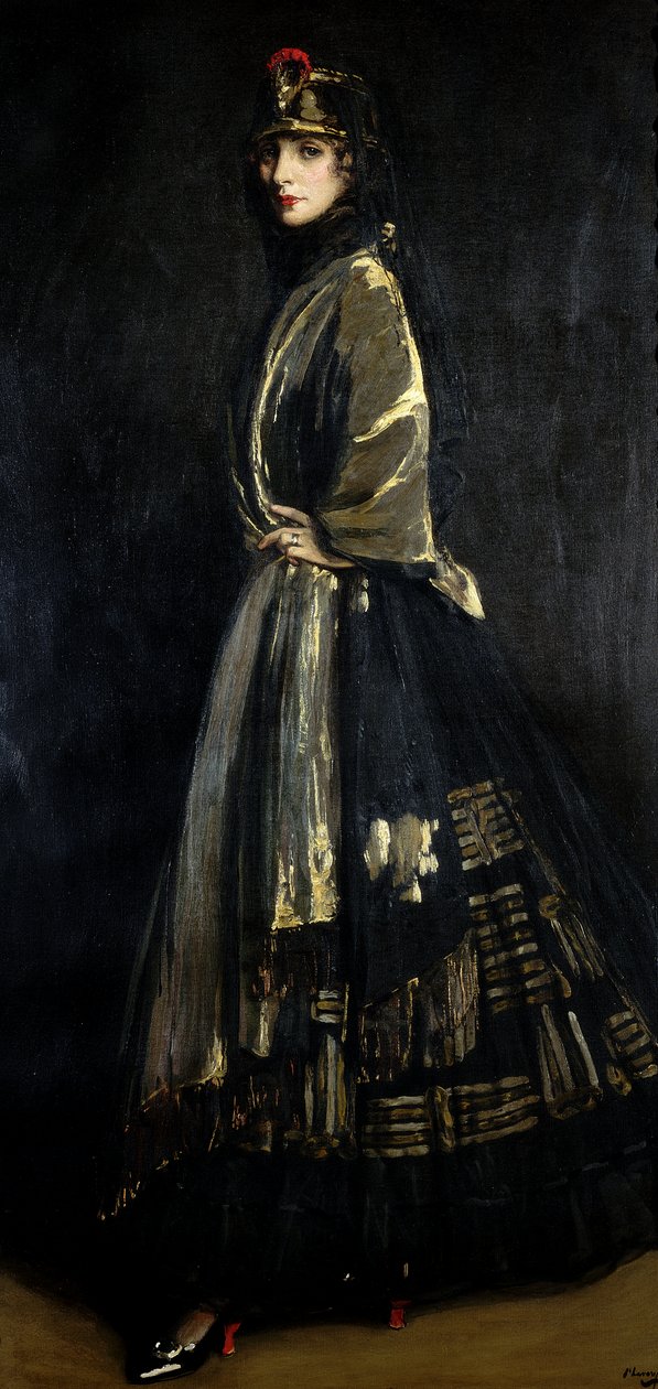 黑色和金色的榛子，1916年 作者 约翰·拉维里
