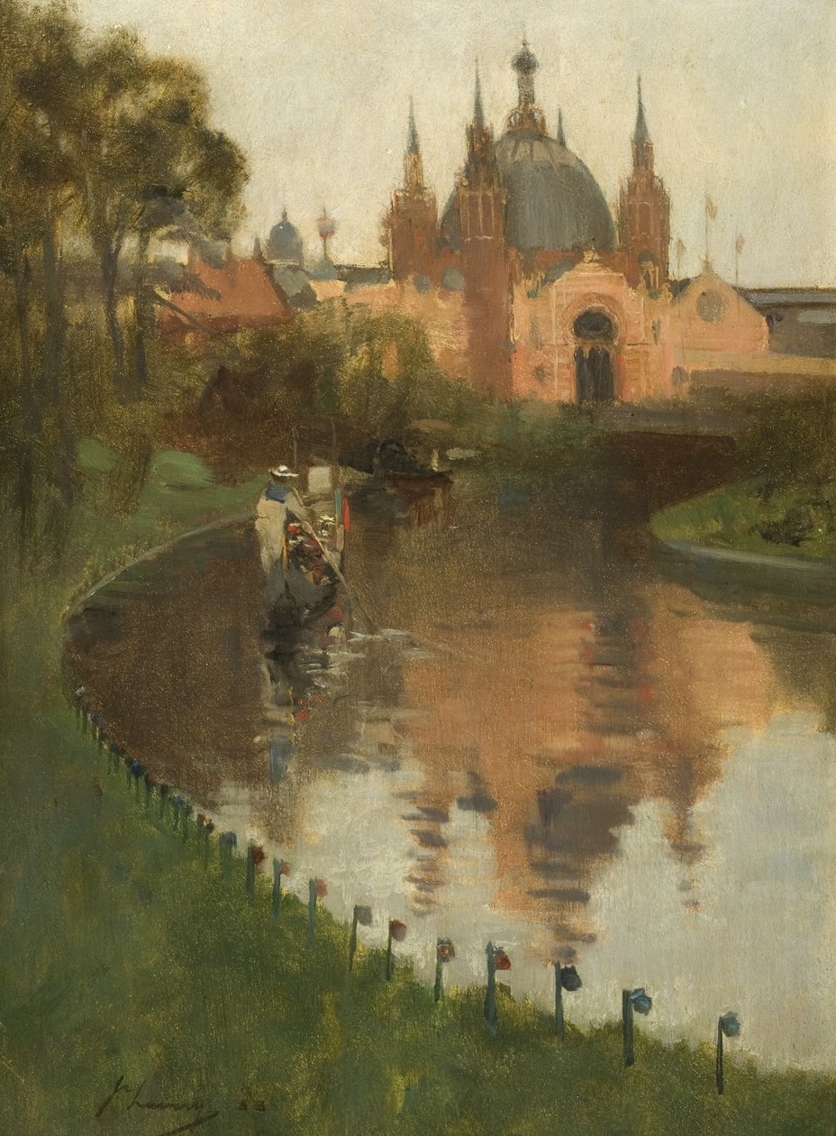 Kelvingrove，1888年从河上看 作者 约翰·拉维里