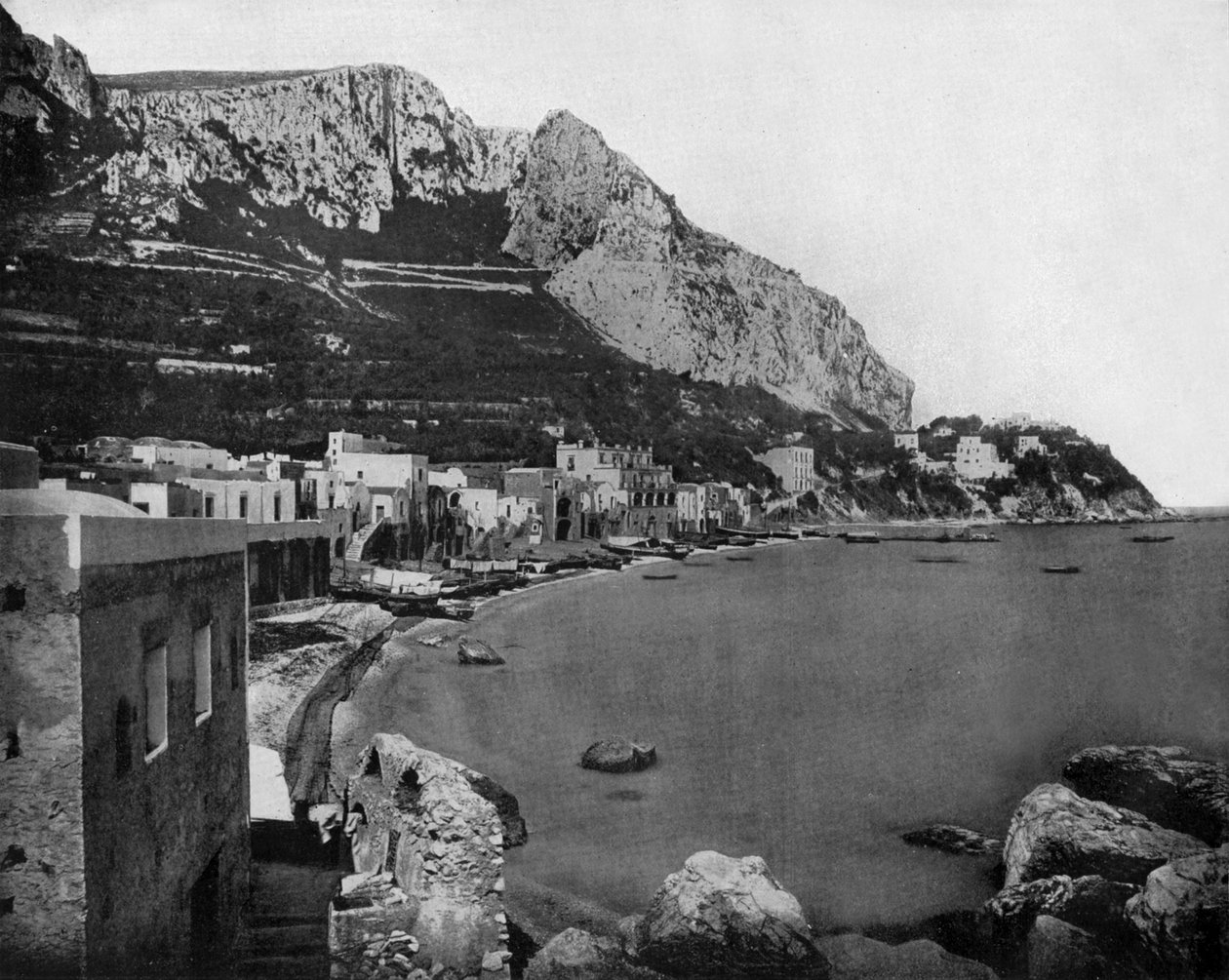 Capri, Italy, c. 1890 (b/w photo) 作者 约翰·劳森·斯托达德