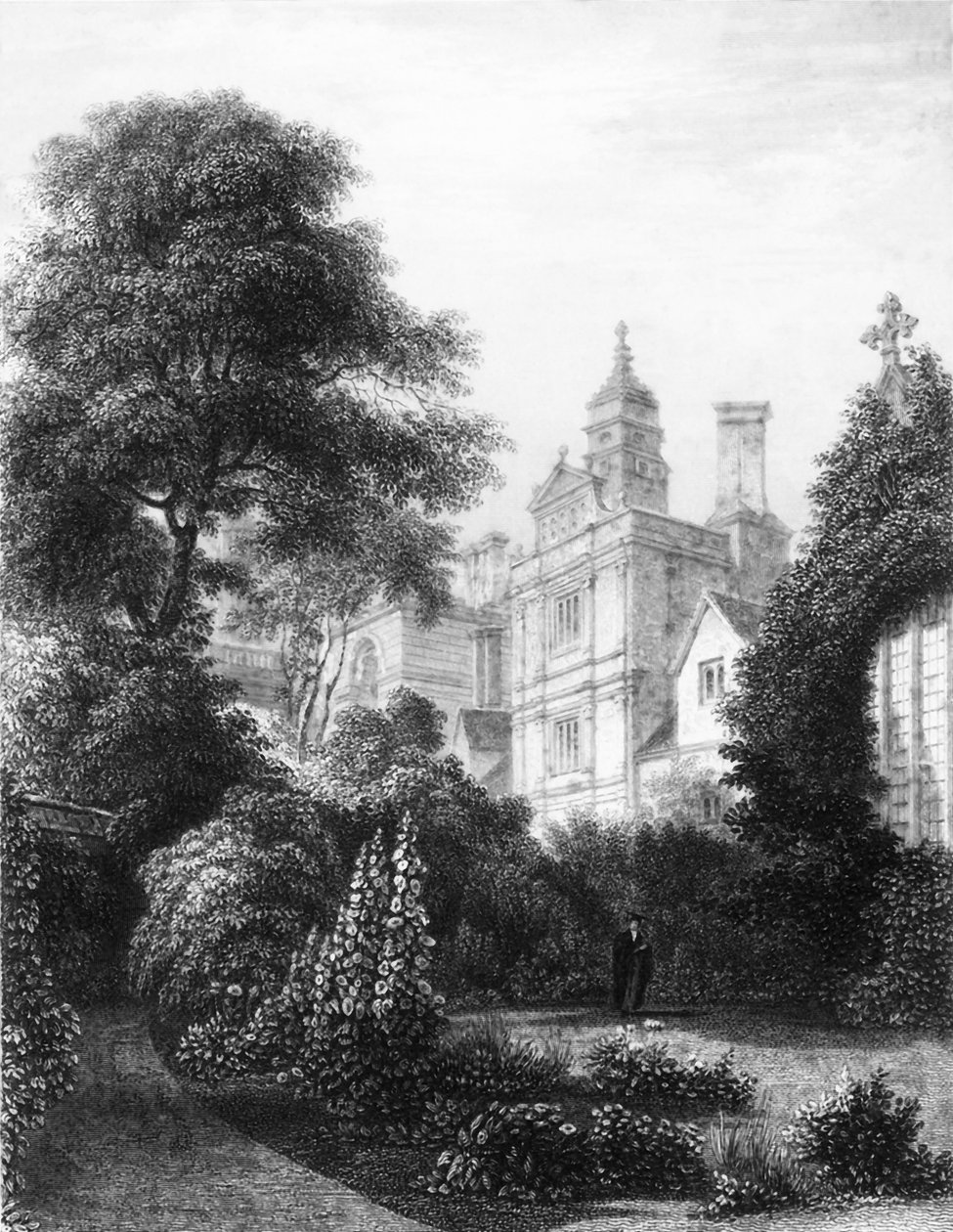 研究员花园的凯乌斯学院，建于1837年。 作者 约翰·勒科克斯
