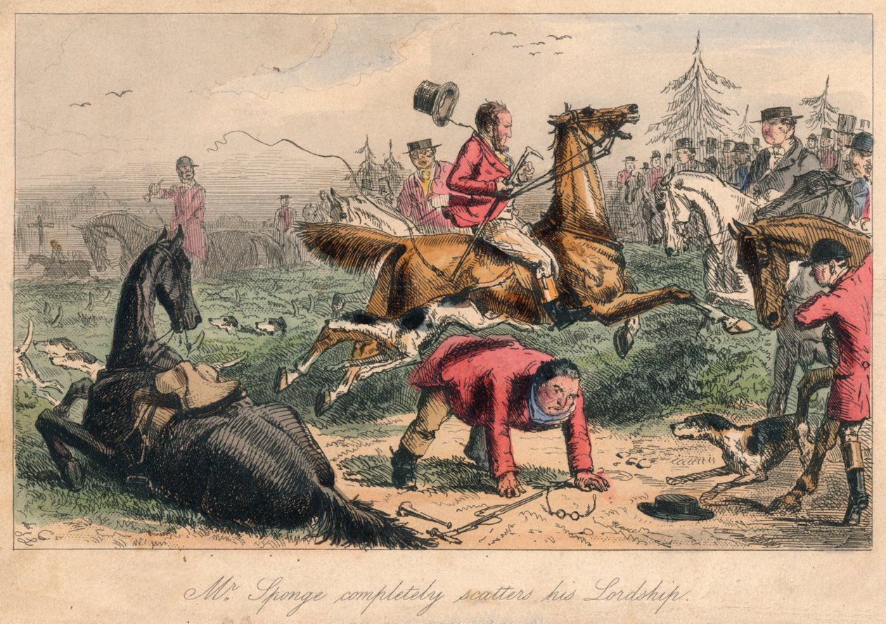 海绵先生完全打散了老爷的注意力》，1865年。艺术家：约翰-李奇，哈布罗特-奈特-布朗。 作者 约翰·里奇，Hablot Knight Browne