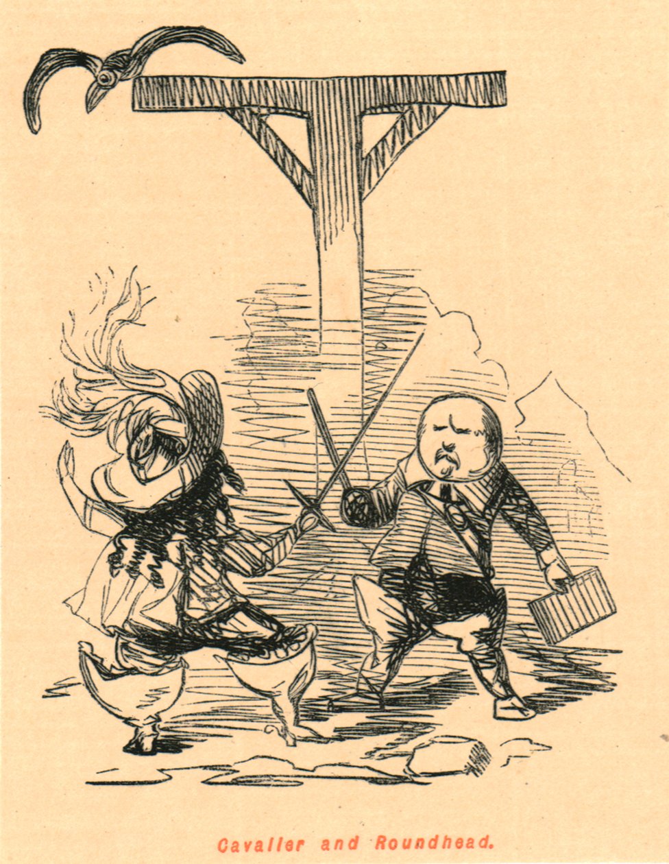 骑士和圆头，1897年。 作者 约翰·里奇