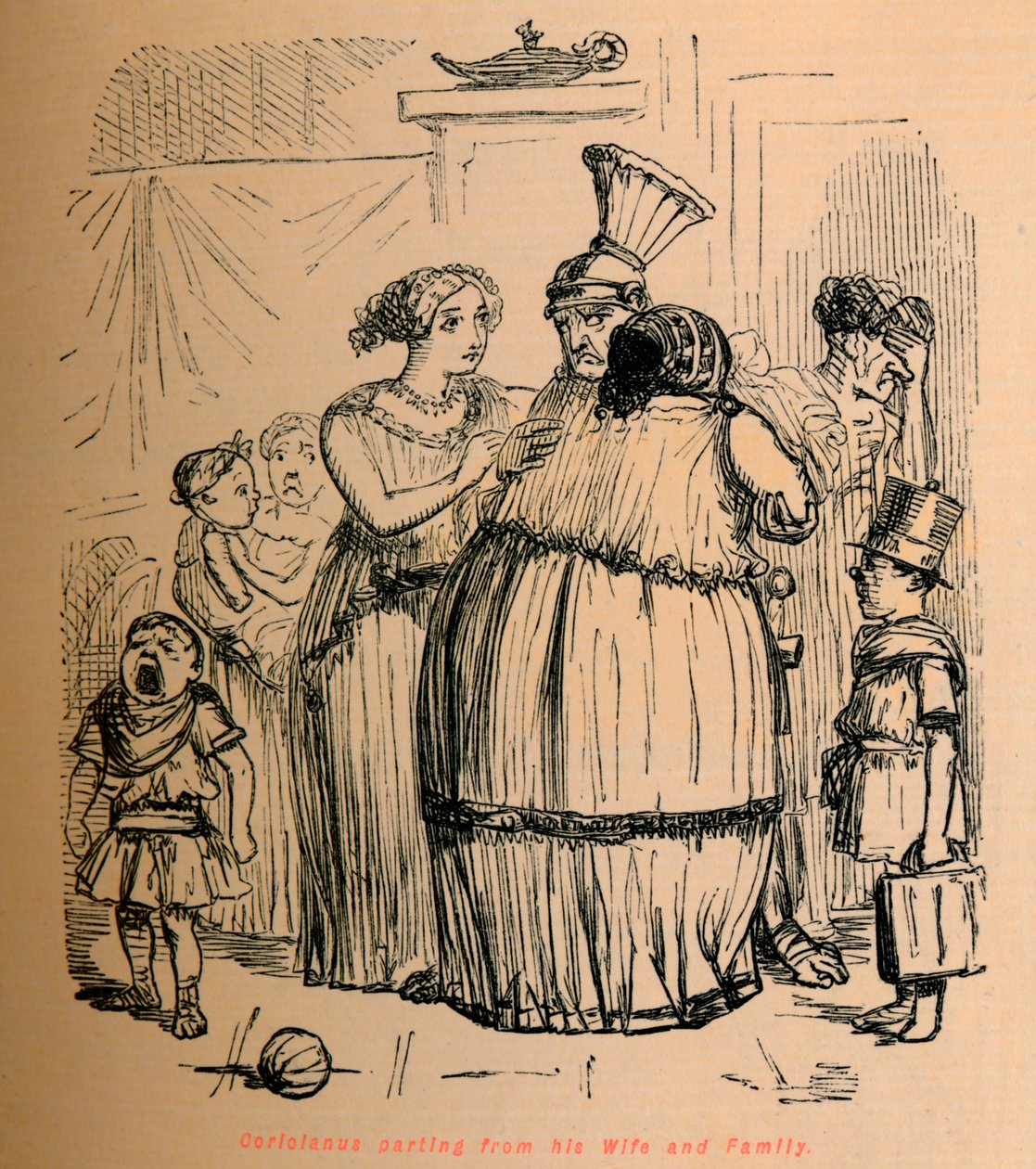 1852年，科里奥拉努斯与妻子和家人分开 作者 约翰·里奇
