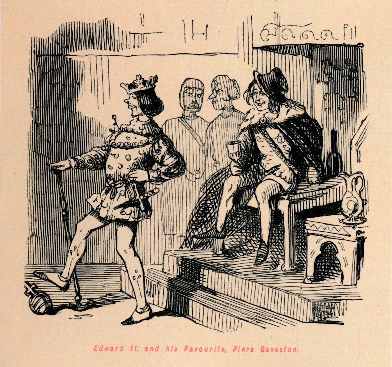 爱德华二世。和他的收藏夹Piers Gaveston，c1860，c1860 作者 约翰·里奇
