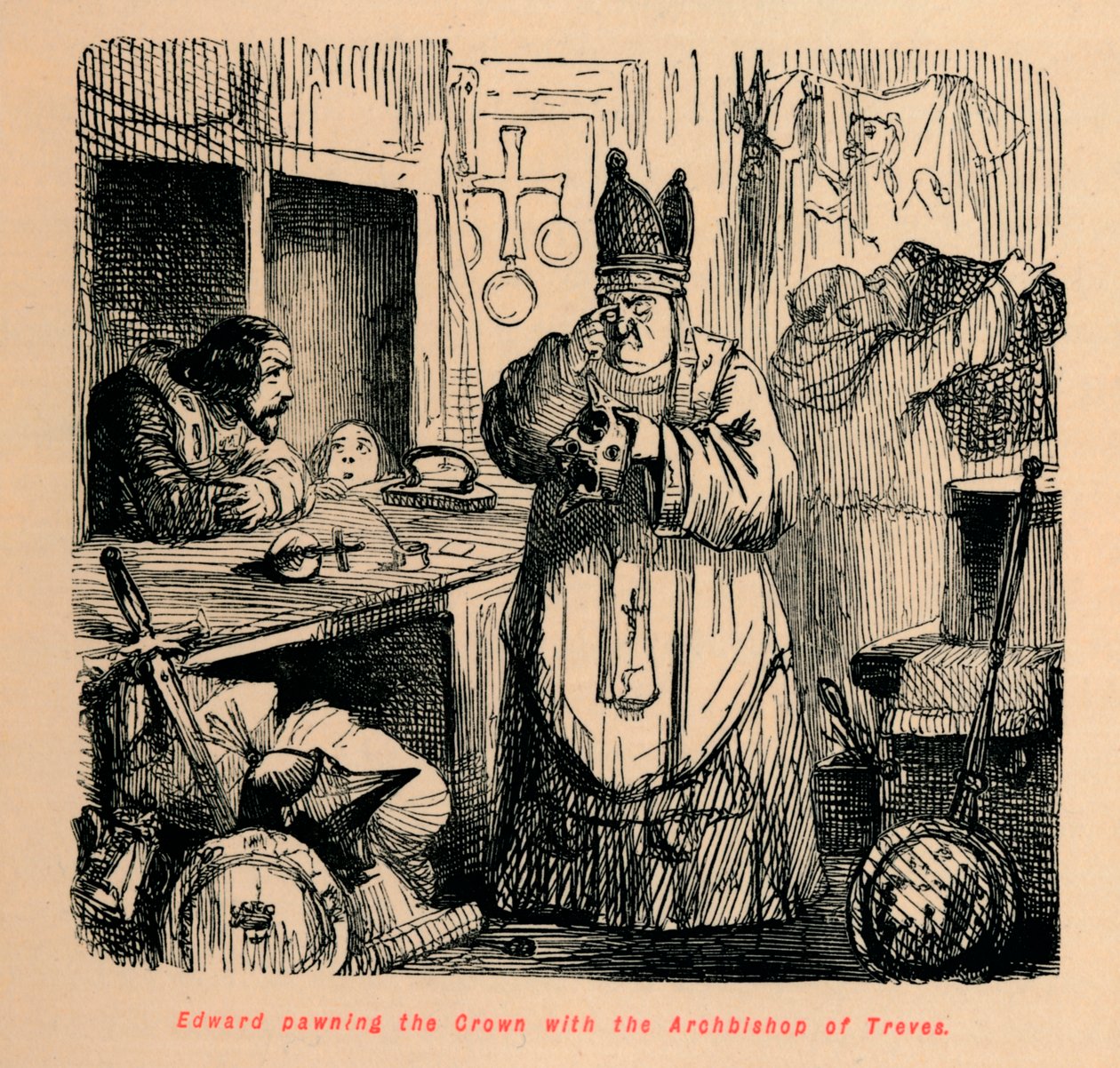 爱德华（Edward）与Treves大主教为王卒典礼，c1860，c1860 作者 约翰·里奇