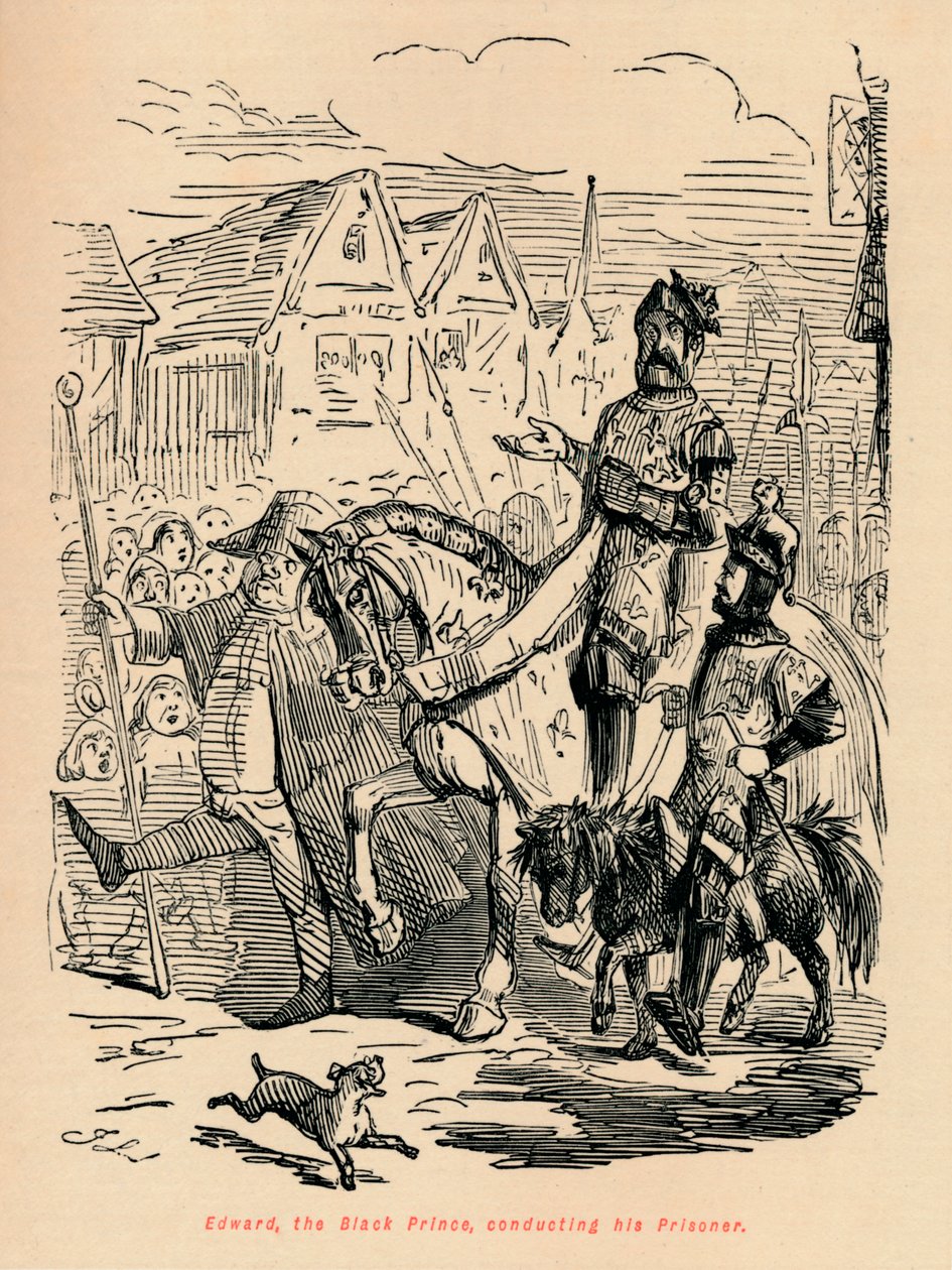 黑王子爱德华（Edward the Black Prince），指挥囚犯，c1860，c1860 作者 约翰·里奇