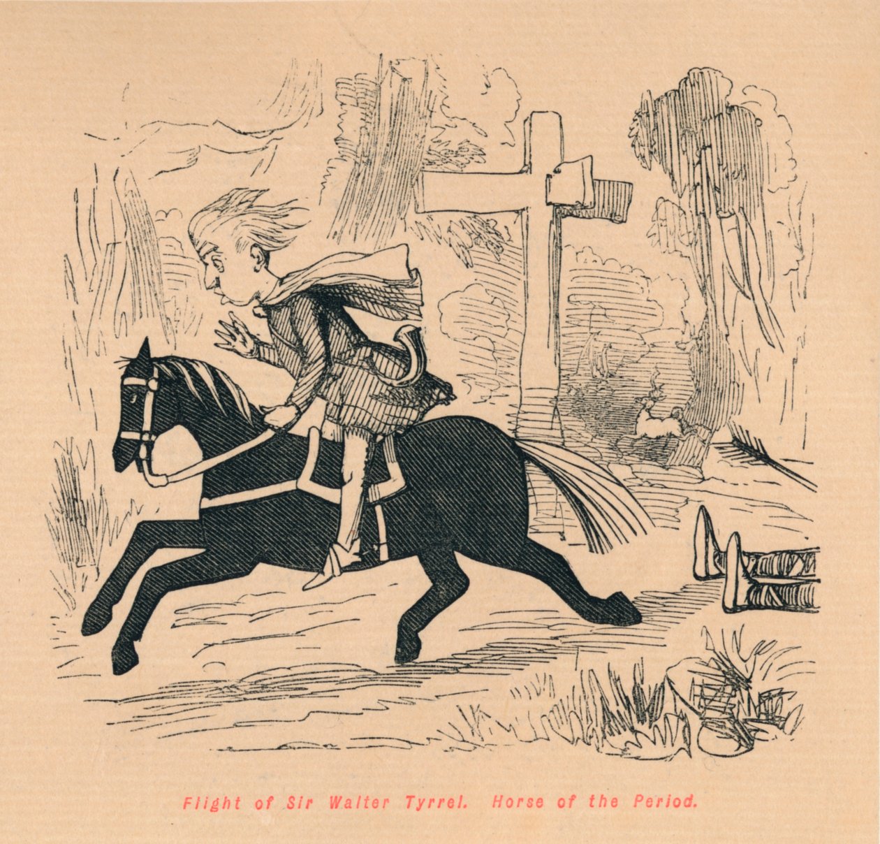 沃尔特·特雷尔爵士的飞行。时期的马，c1860，c1860 作者 约翰·里奇