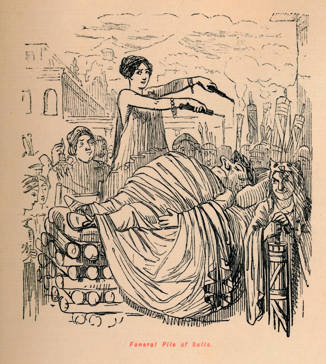 苏拉葬礼堆，1852年 作者 约翰·里奇