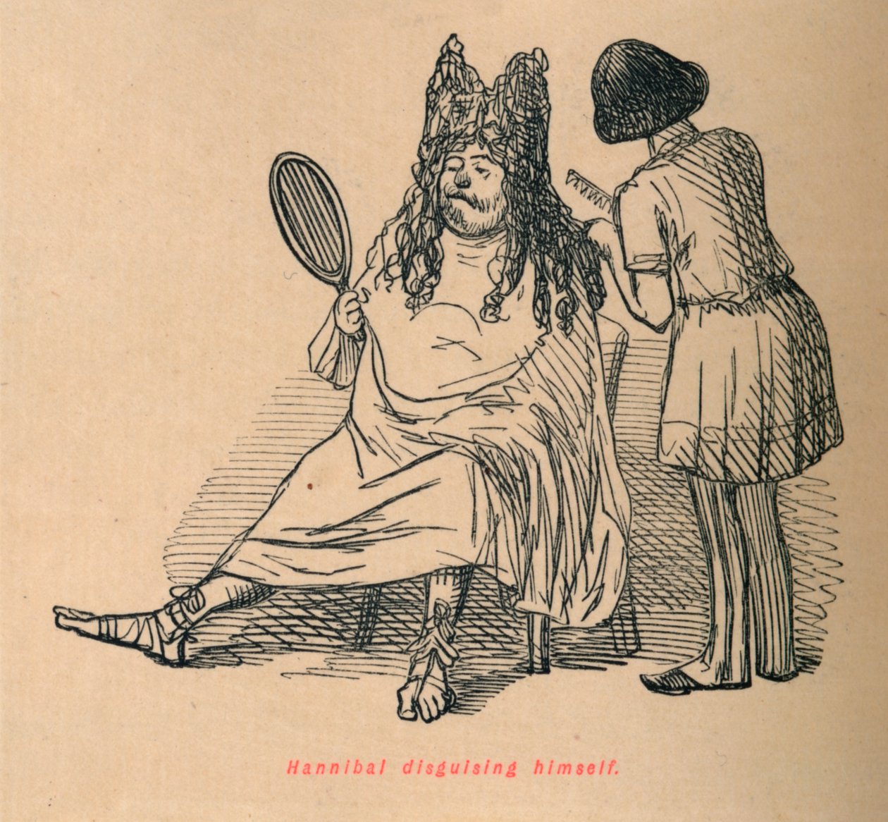 汉尼拔伪装自己，1852年 作者 约翰·里奇