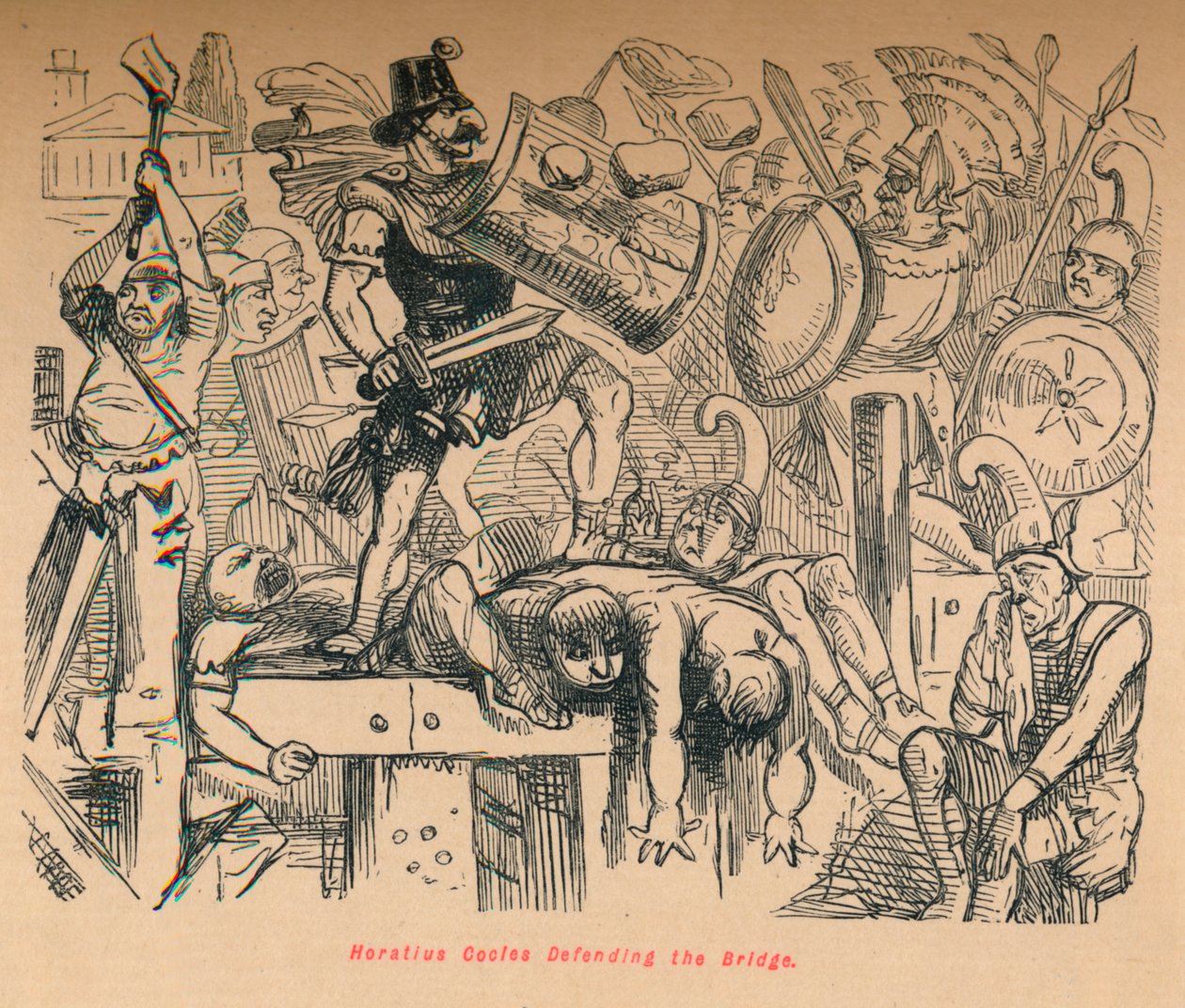 Horatius Cocles捍卫桥梁，1852年 作者 约翰·里奇