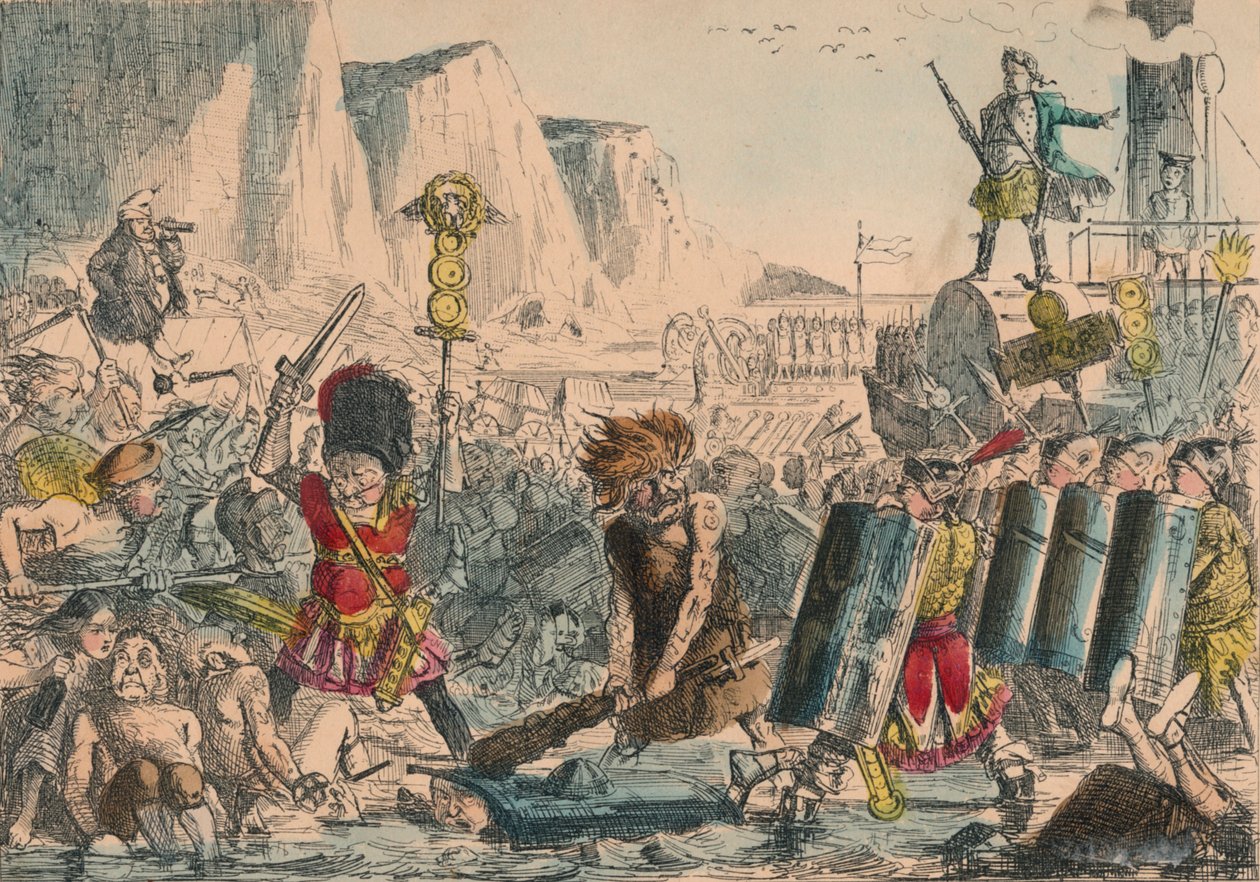 朱利叶斯·凯撒降落，1850年 作者 约翰·里奇