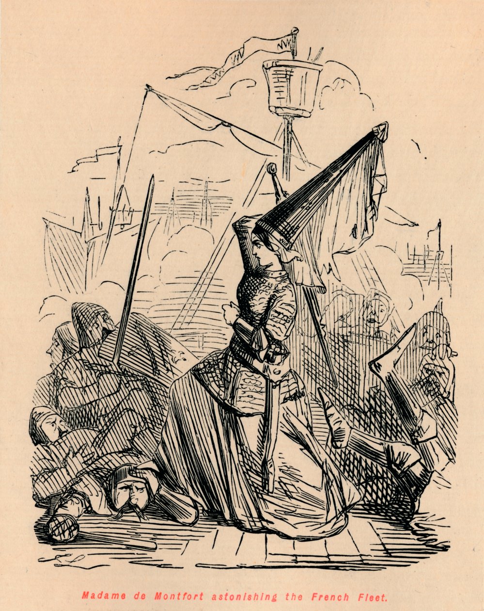 蒙福特夫人令人惊讶的法国舰队，c1860，c1860 作者 约翰·里奇