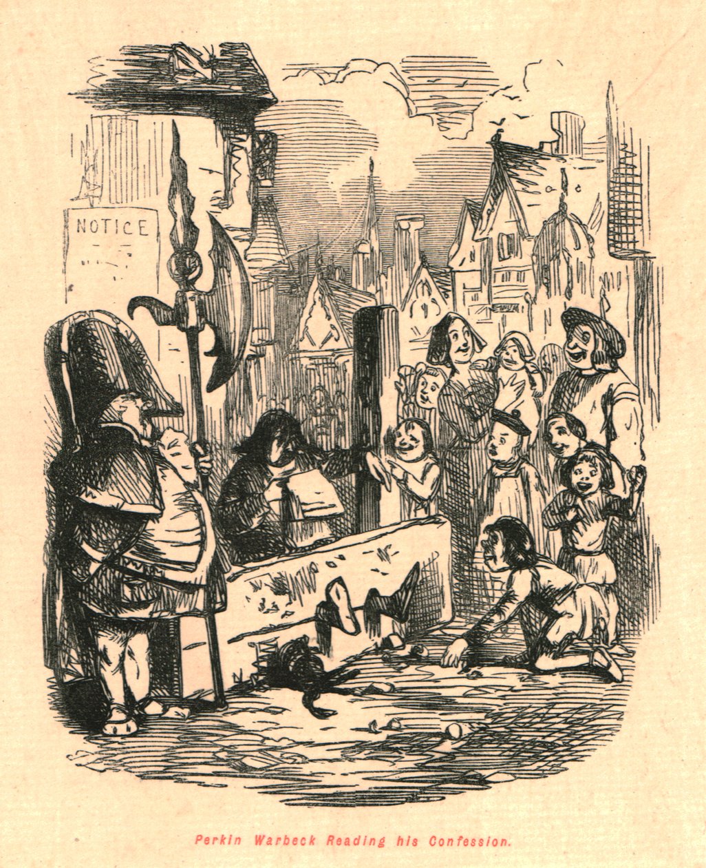 珀金·沃贝克（Perkin Warbeck）读他的自白，1897年。 作者 约翰·里奇