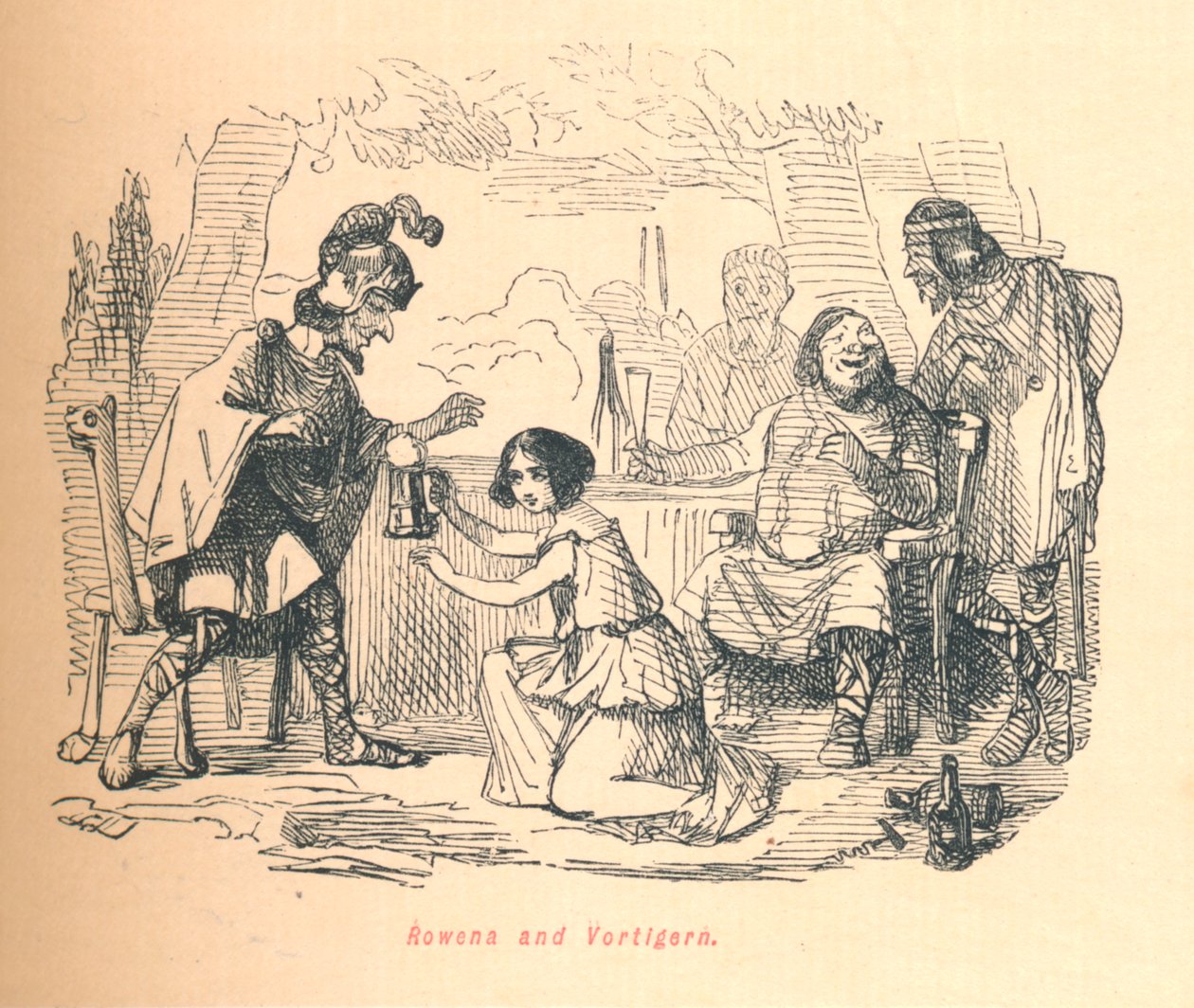 Rowena和Vortigern，c1860，c1860。 作者 约翰·里奇