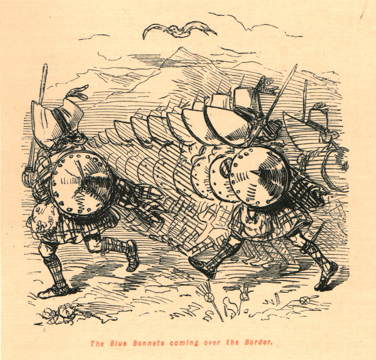越过边界的蓝色帽子，1897年。 作者 约翰·里奇
