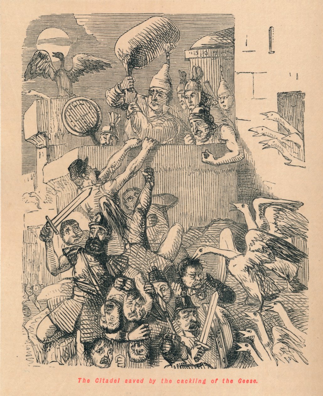 1852年因鹅的ack叫而保存的城堡 作者 约翰·里奇