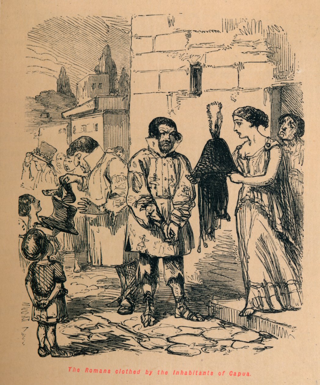 1852年，罗马人由卡普阿居民穿着 作者 约翰·里奇