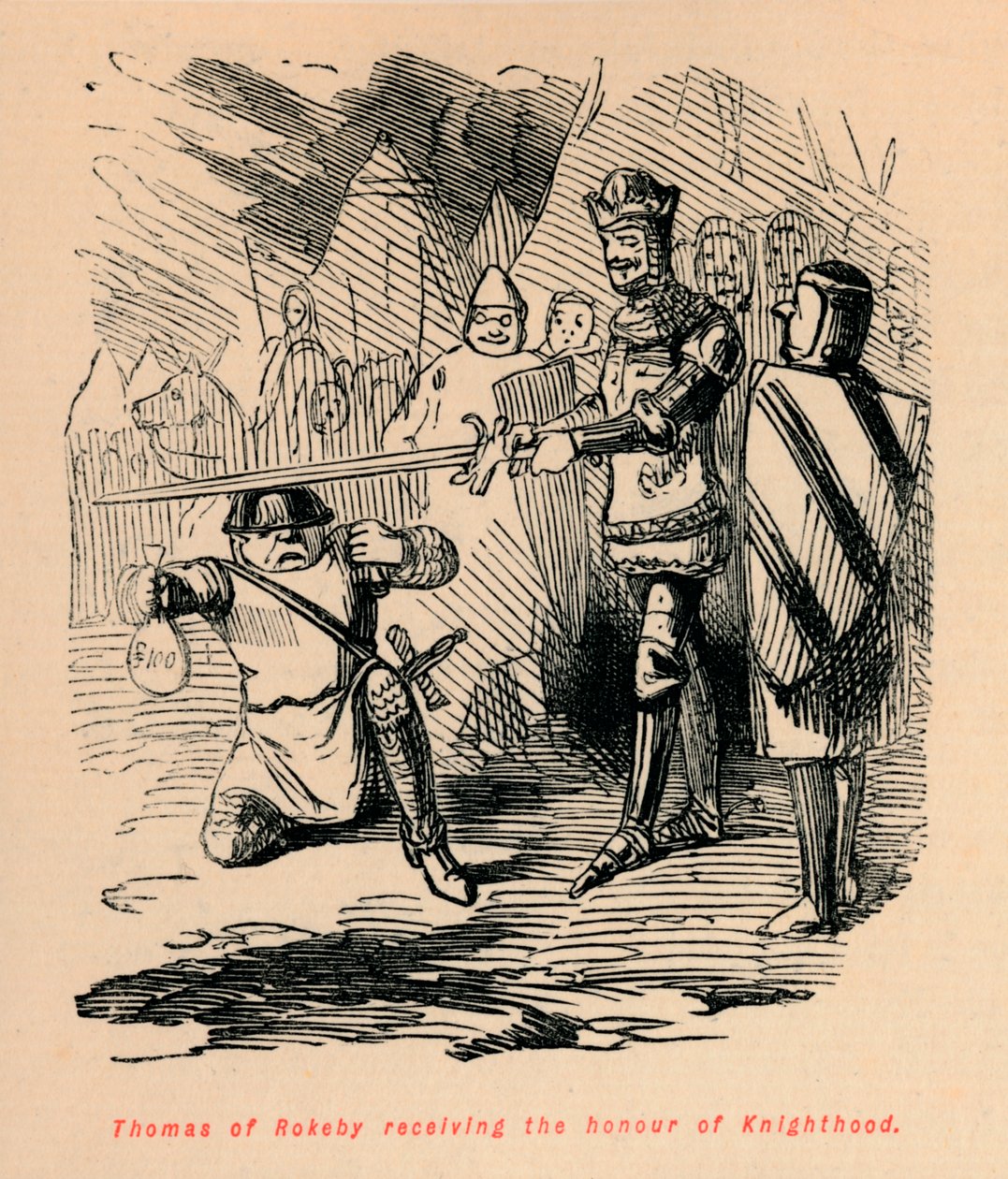 洛克比的托马斯（Thomas of Rokeby）获得骑士勋章（c1860，c1860） 作者 约翰·里奇