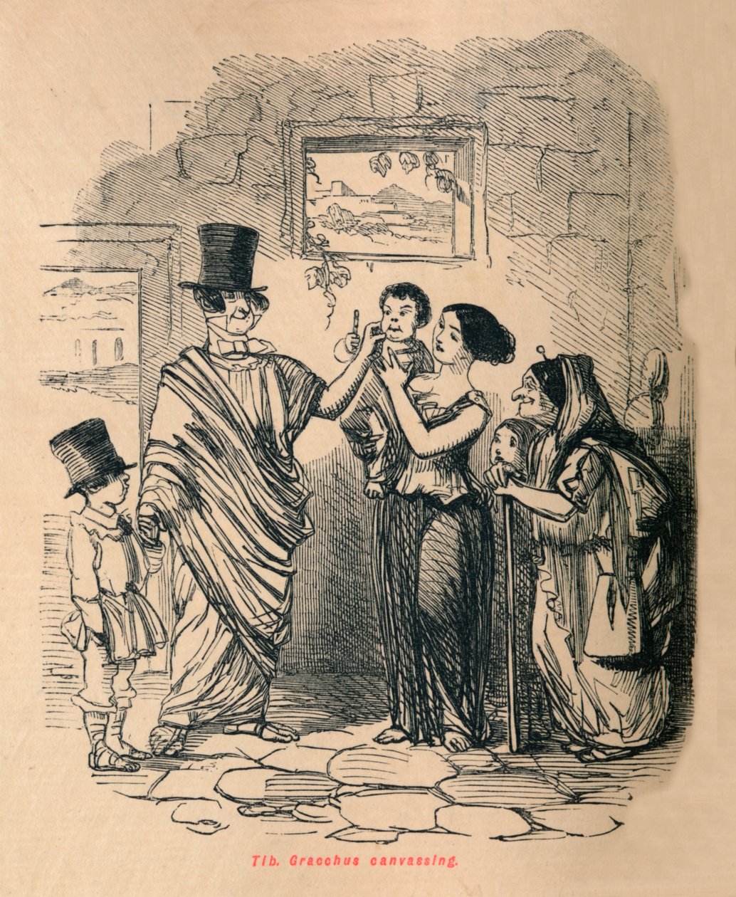 提比略·格拉古，拉票，1852 作者 约翰·里奇