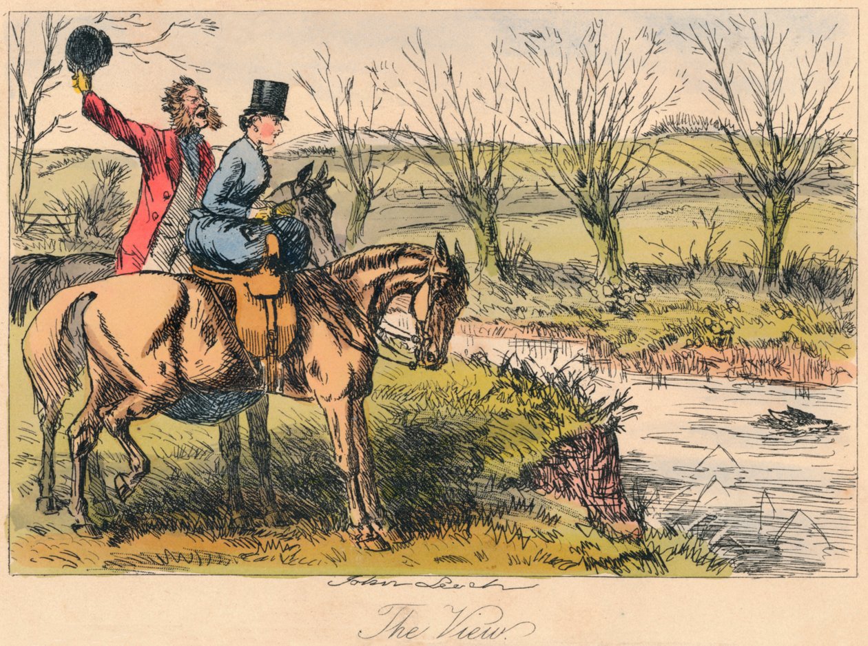 The View，1865年。艺术家：约翰·里奇（John Leech），哈布洛特·奈特·布朗（Hablot Knight Browne）。 作者 约翰·里奇和哈勃·奈特·布朗