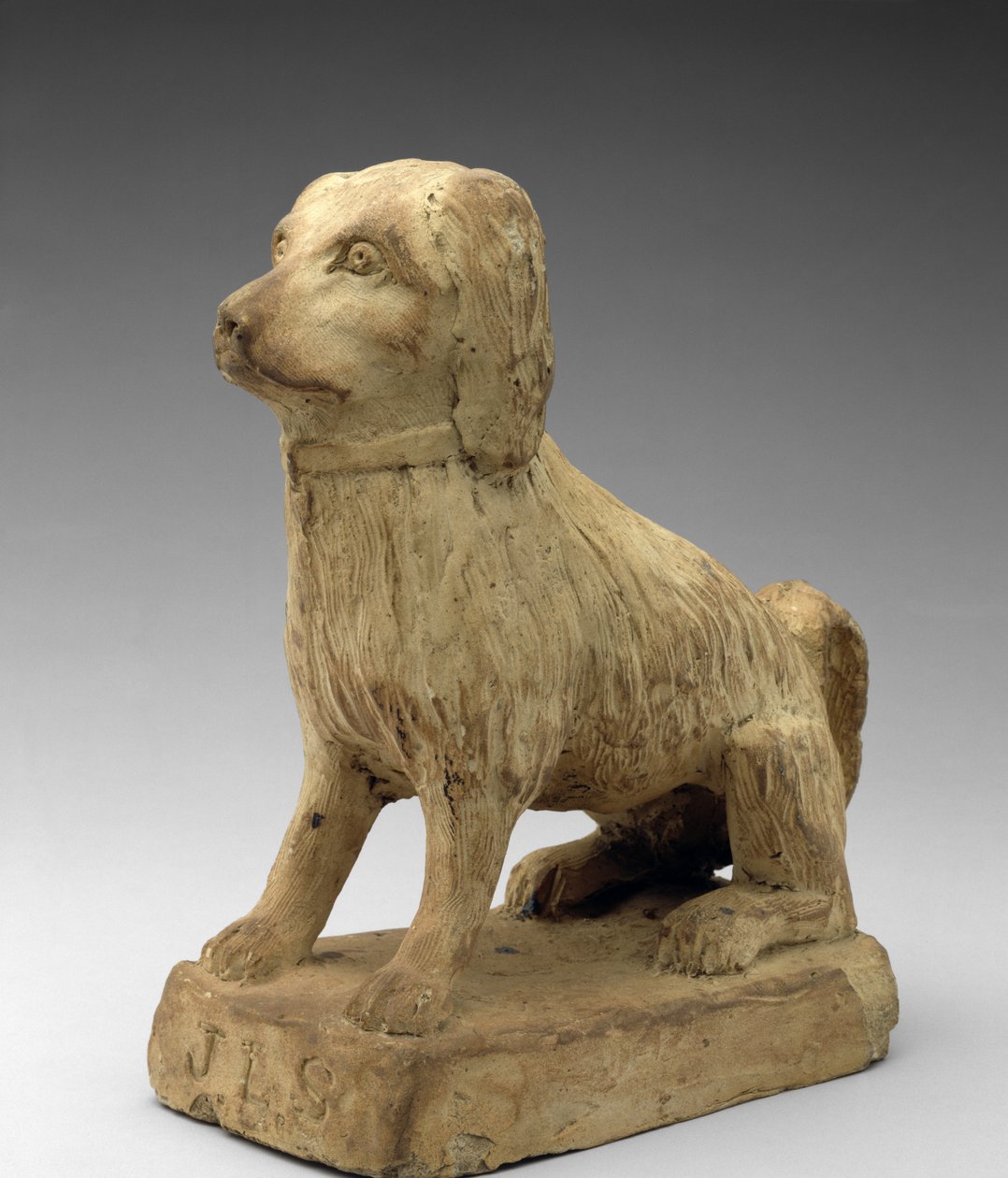 西班牙猎狗c。 1870-1880年（粗陶器） 作者 约翰·刘易斯·斯通