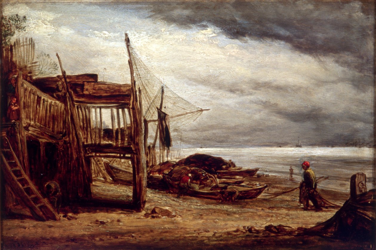 海岸景象》，1860年 作者 约翰·林内尔