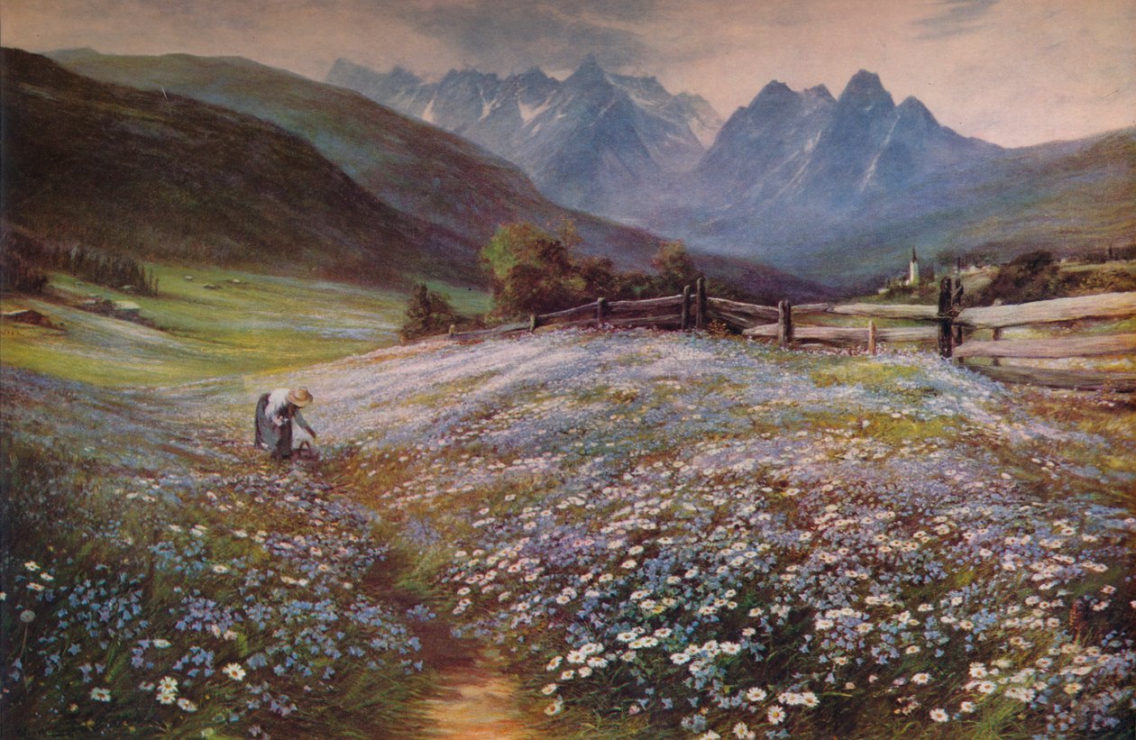 六月在奥地利蒂罗尔州，c1892 作者 约翰·麦克维尔特