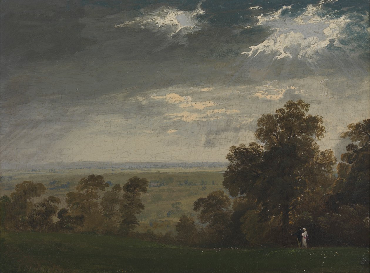 Landscape, Possibly the Isle of Wight or Richmond Hill   1432098   zh       chinese Successfully Translated  Original: Joseph Nollekens R.A. and Mrs. Nollekens: The pair of compasses and the pair of callipers side by side Translat: Joseph Nollekens R.A. an 作者 约翰·马丁