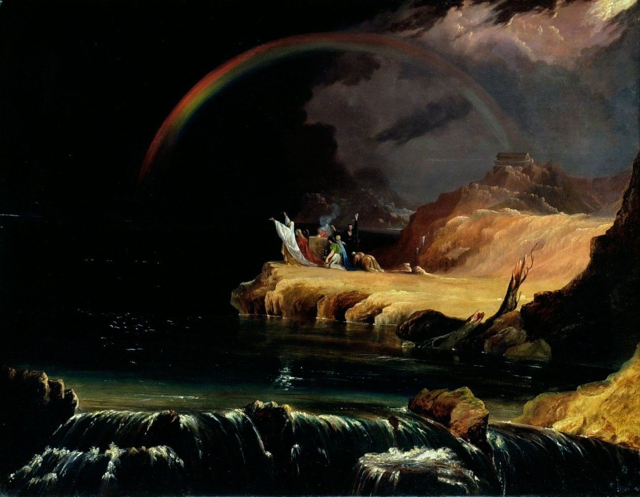 《契约》，c.1843（布面油画） 作者 约翰·马丁