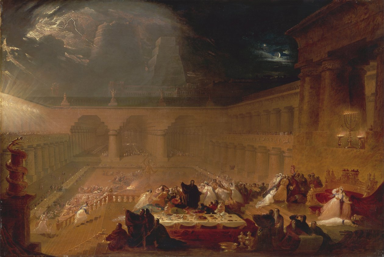 贝尔沙扎节（Belshazzar），1820年。 作者 约翰·马丁