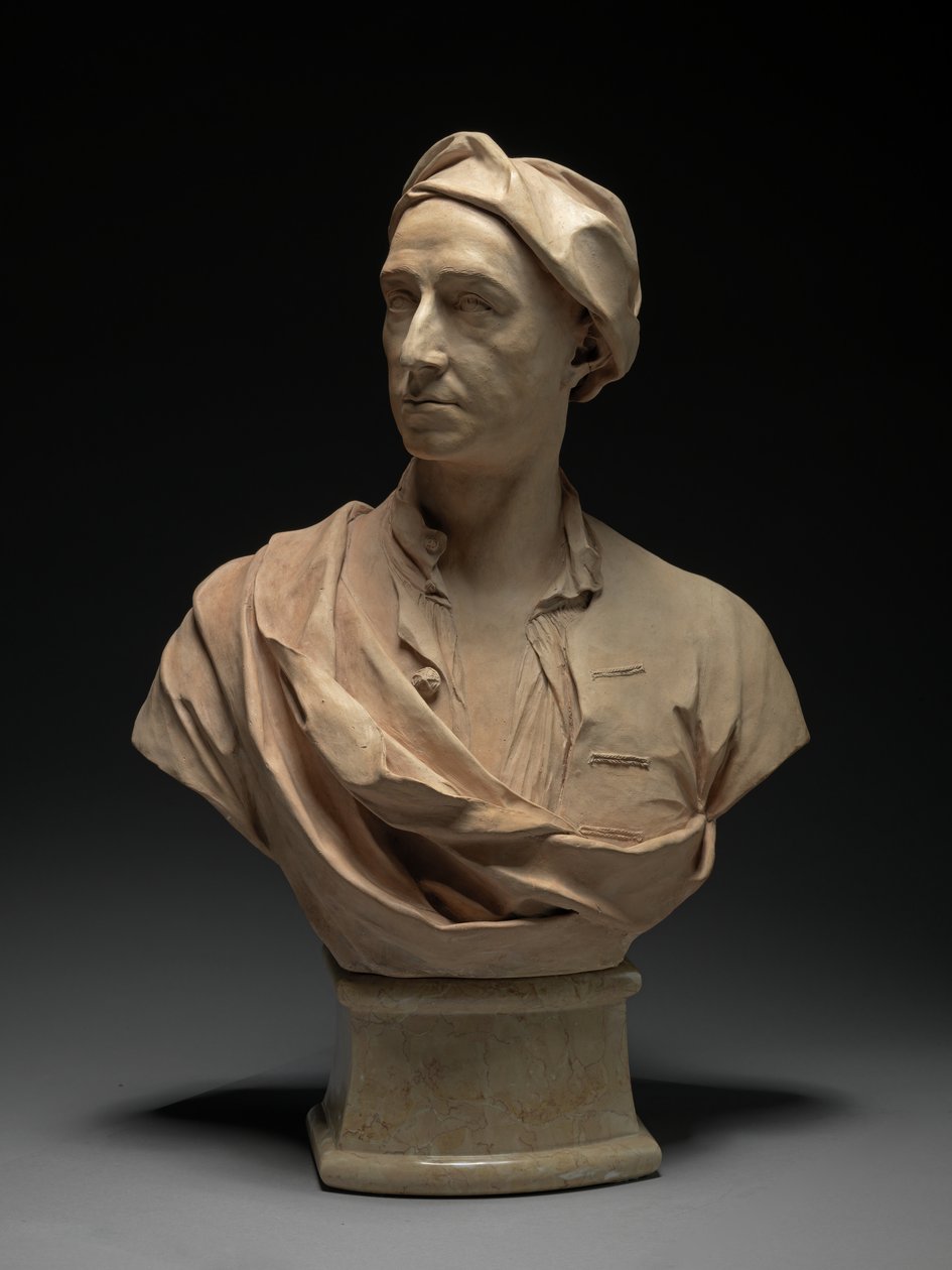 男人的半身像，可能是Peter Tillemans（1684-1734）1727（兵马俑） 作者 约翰·迈克尔·里斯布拉克
