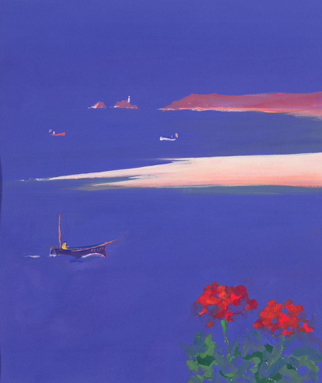 Godrevy和Blue Boat，1999 作者 约翰·米勒