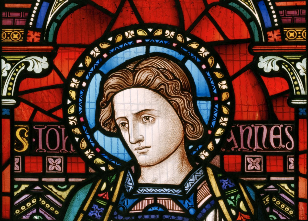 Crick，East Window detail，Lavers＆Barraud，John Millner Allen（1827-1902），St John，1863 作者 约翰·米勒·艾伦