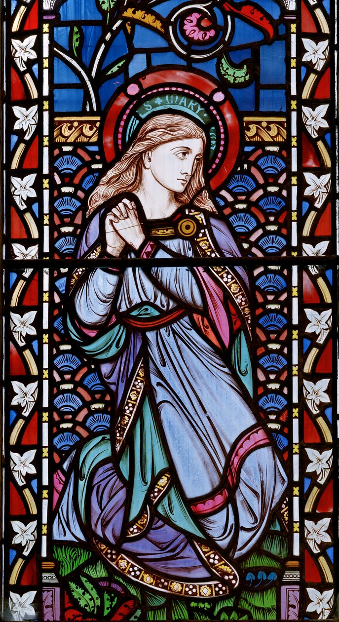 Lazaruss姐妹，c.1861（彩色玻璃） 作者 约翰·米勒·艾伦