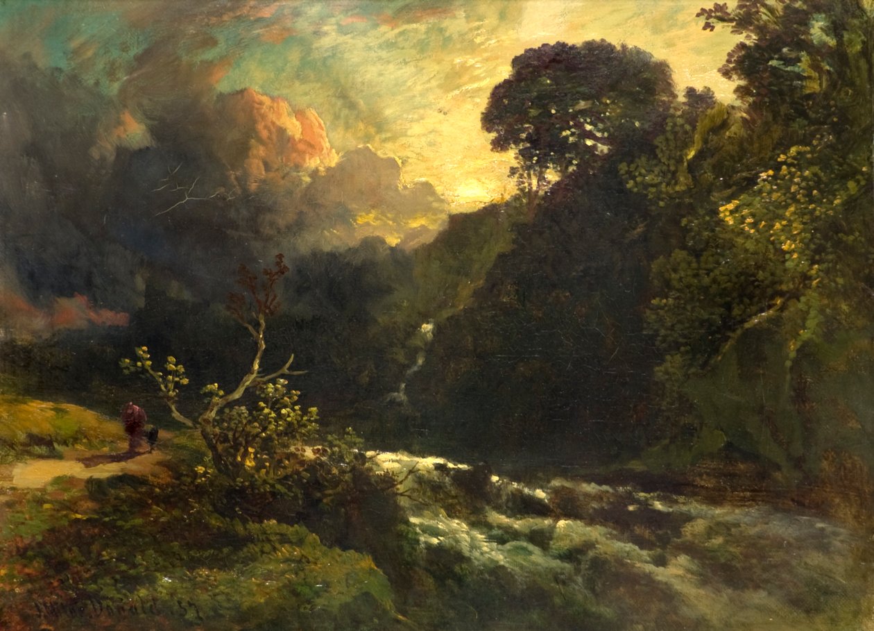 River in Spate 作者 约翰·米尔恩·唐纳德