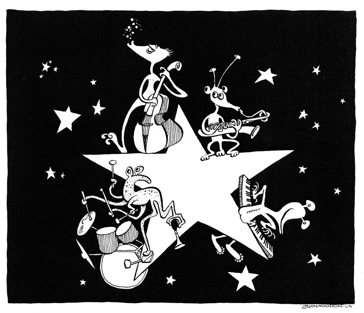约翰-明尼恩创作的《外星全明星》漫画 作者 约翰·明尼恩