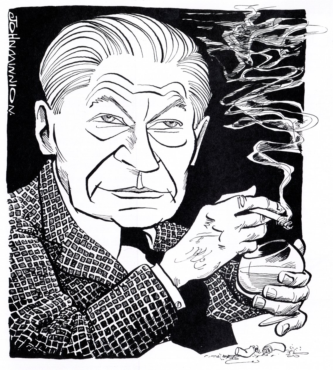 阿瑟-凯斯勒，漫画 作者 约翰·明尼恩