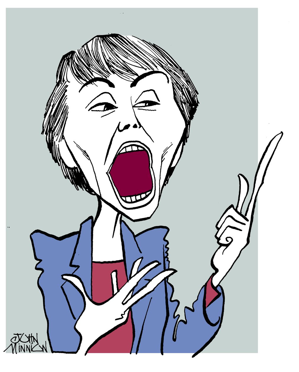 卡米耶-帕利亚--张着嘴的漫画 作者 约翰·明尼恩