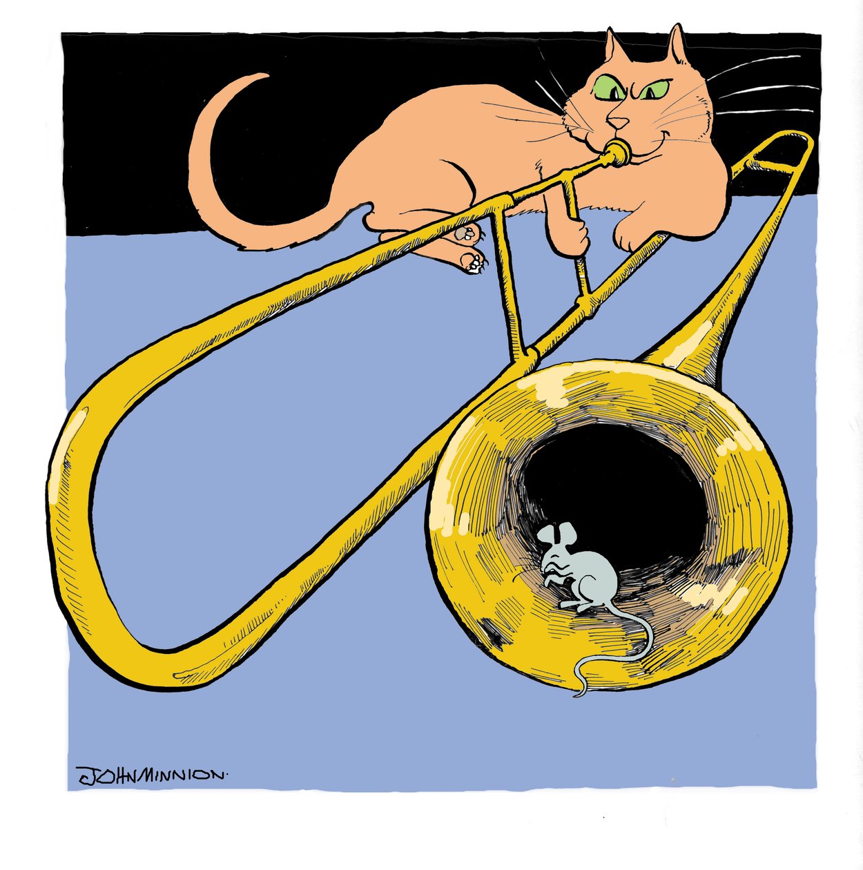 猫咪吹长号 作者 约翰·明尼恩