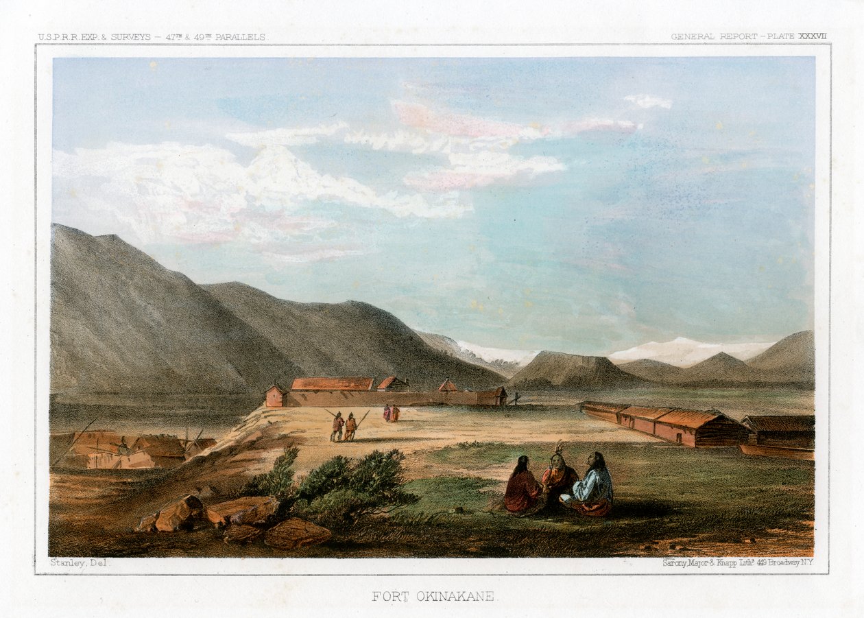 美国冲绳堡，1856年。 作者 约翰·史密斯（John Mix Stanley）