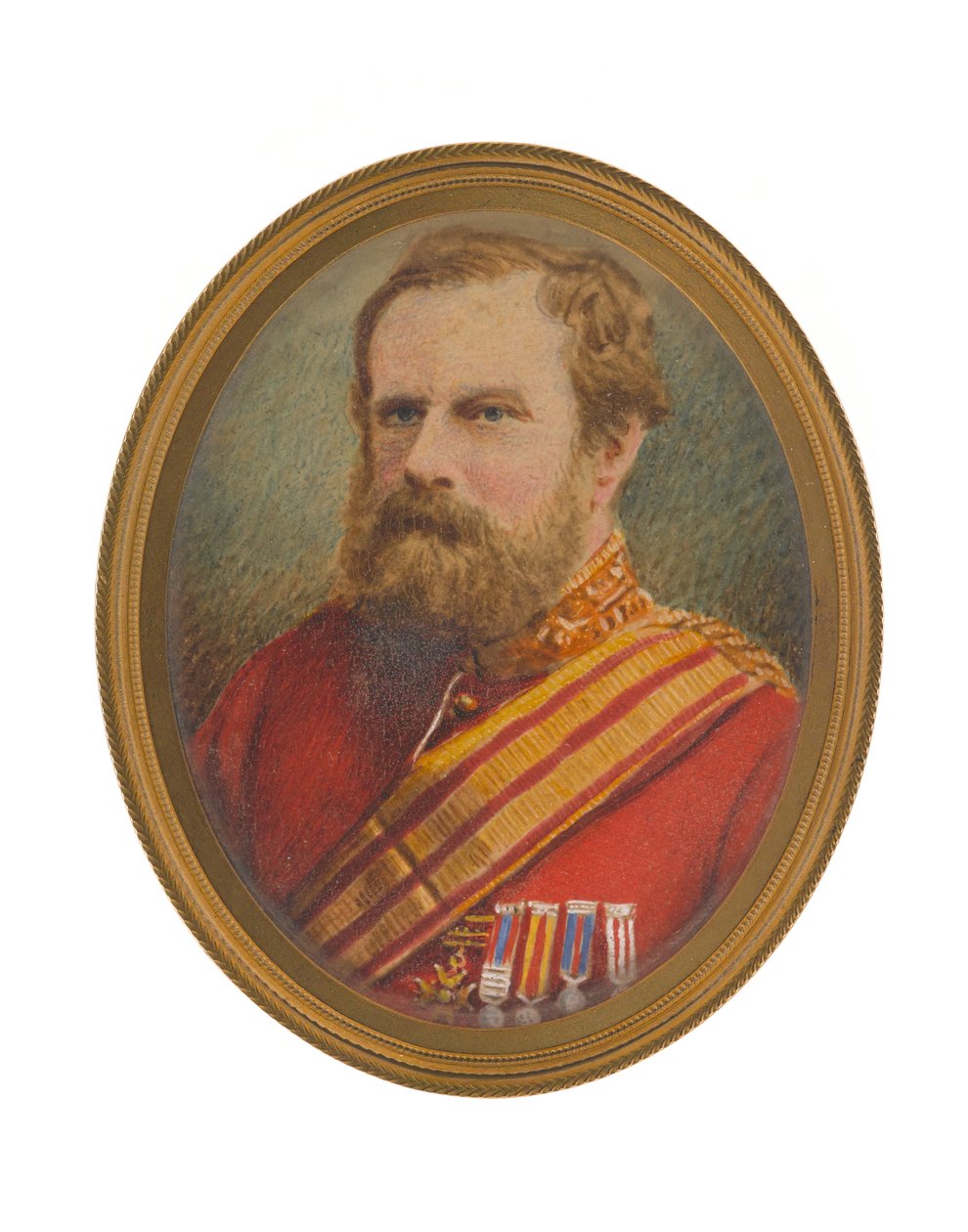 穿着参谋服的戴维-波特中将（1812-1881）。 作者 约翰·莫法特
