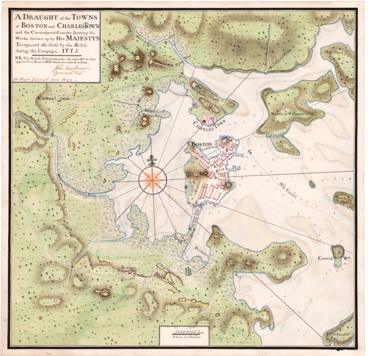 Montresor 绘制的波士顿地图 作者 约翰·蒙特索