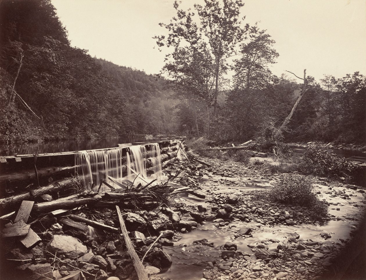 特拉华水峡的布罗德斯溪，1863年。 作者 约翰·莫兰