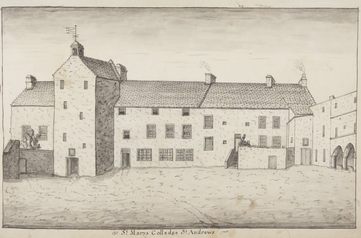 St Andrews Delineated  -  St Marys Colledge St Andrews（笔和纸上洗） 作者 约翰·奥利潘特