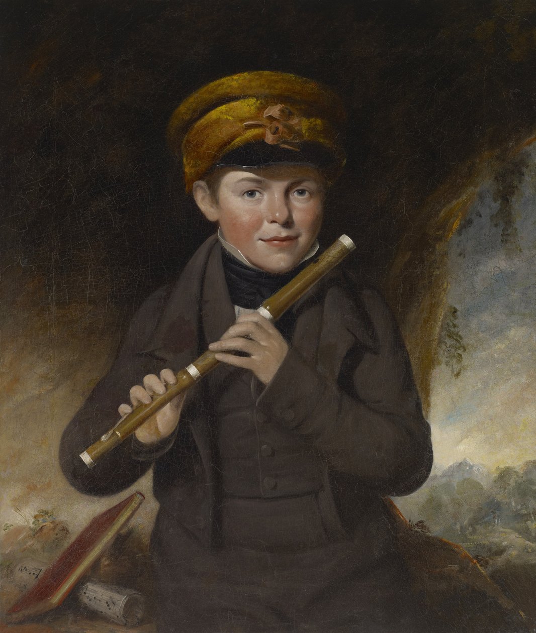 小长笛演奏家John Gurney，c.1800 作者 约翰奥皮