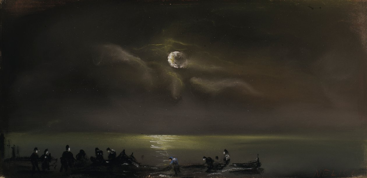 夜间，19世纪末-20世纪初。 作者 约翰·PS·尼利