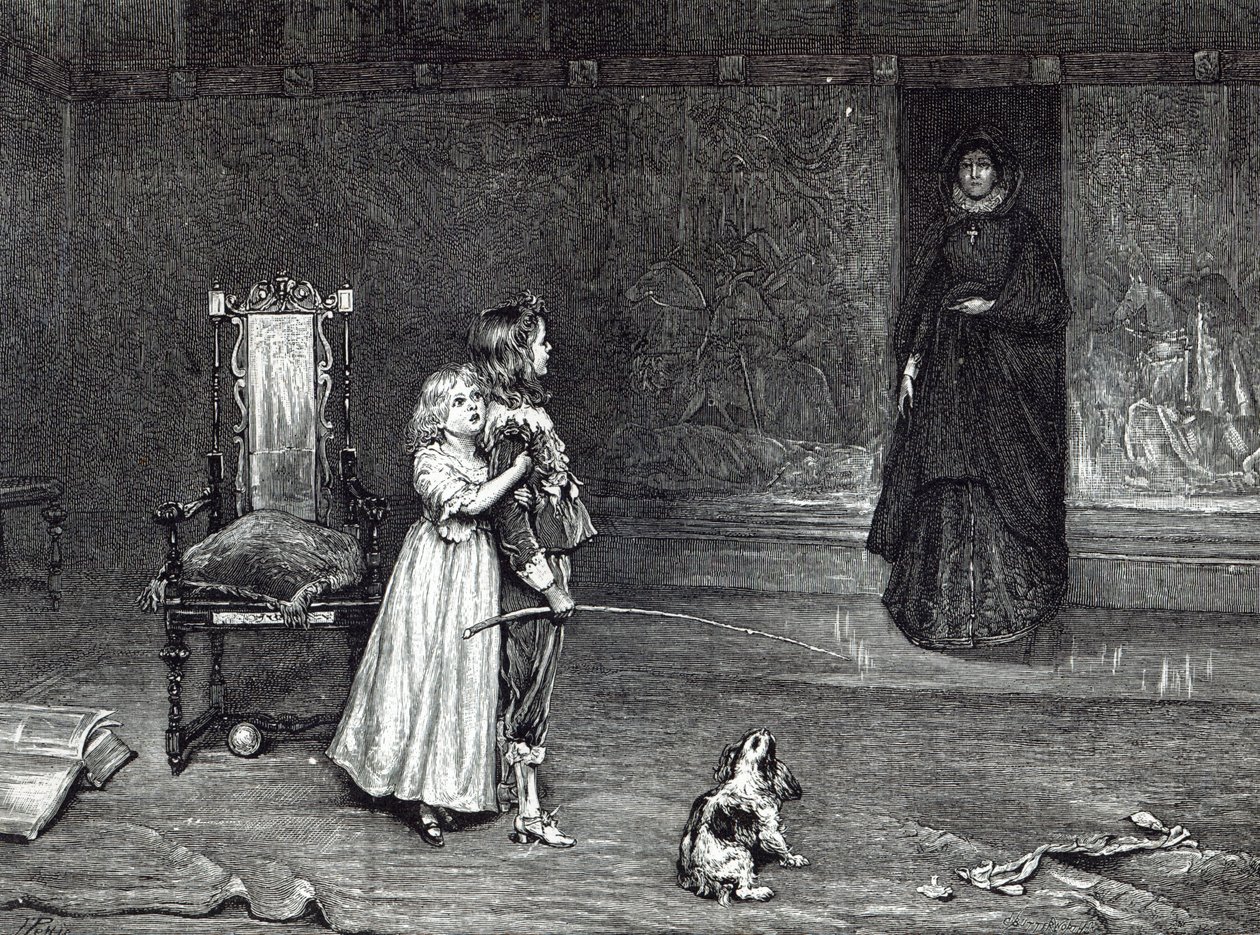 金色房间德比伯爵夫人的出现，斯科特的“山顶佩弗里尔”，1888年的“休闲时刻” 作者 约翰·佩蒂